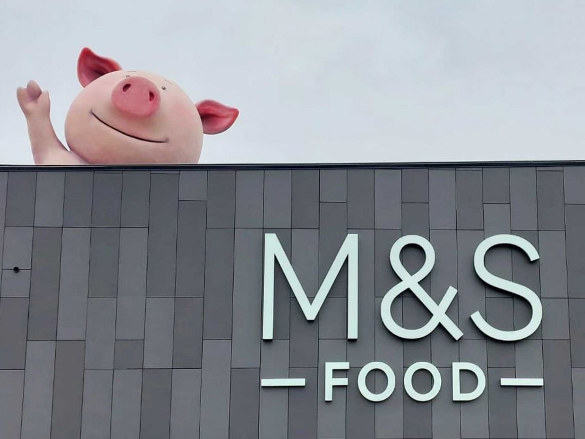 Percy pig giant prop for M&S