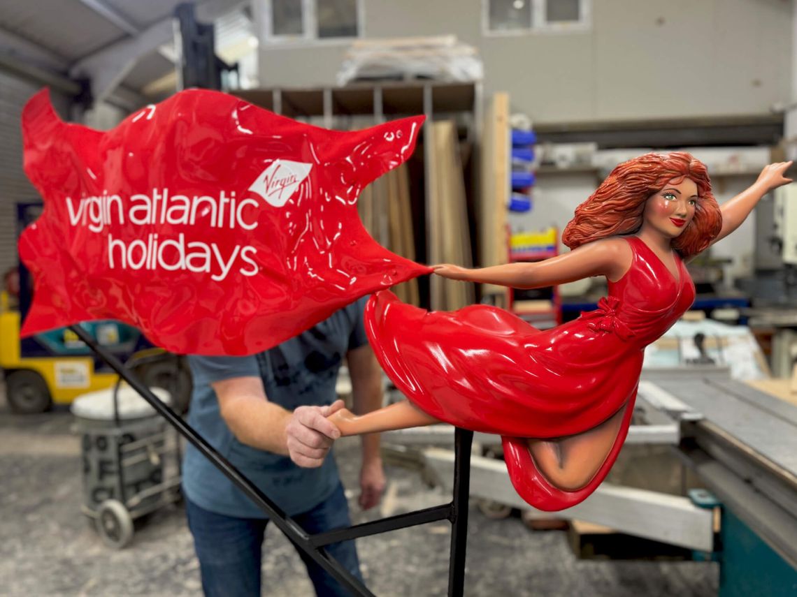 Tree topper with a finished gloss paint job.