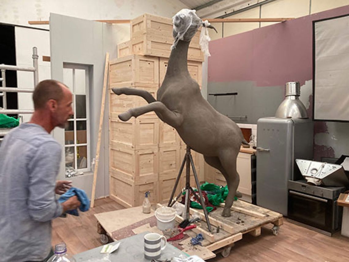 goat simulator 3 sculpture Exhibition and Event Prop